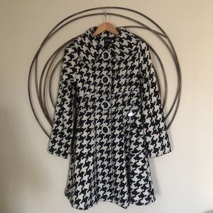 XOXO Houndstooth Trench Coat